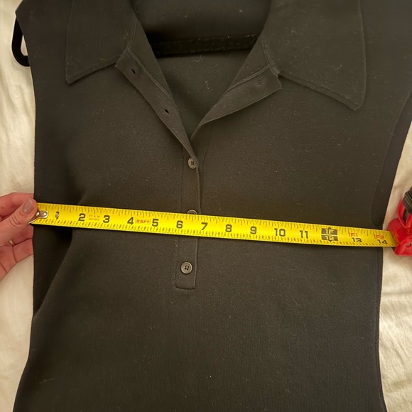 A.L.C. Taylor II Knit Collared Mini Dress in Black Size Medium - Picture 8 of 11